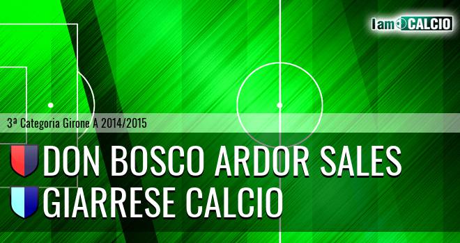 Don Bosco Ardor Sales - Giarrese Calcio