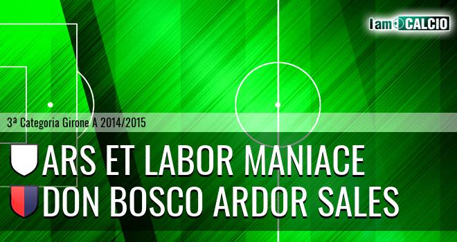 Ars Et Labor Maniace - Don Bosco Ardor Sales