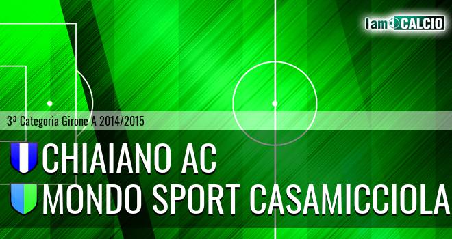 Chiaiano AC - Mondo Sport Casamicciola Terme