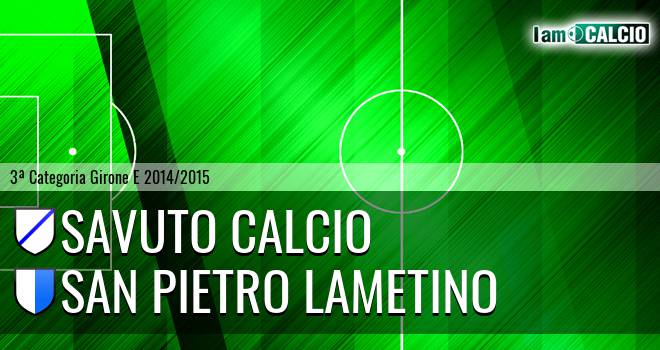 Savuto Calcio - San Pietro Lametino