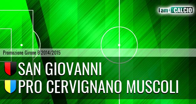 San Giovanni - Pro Cervignano Muscoli