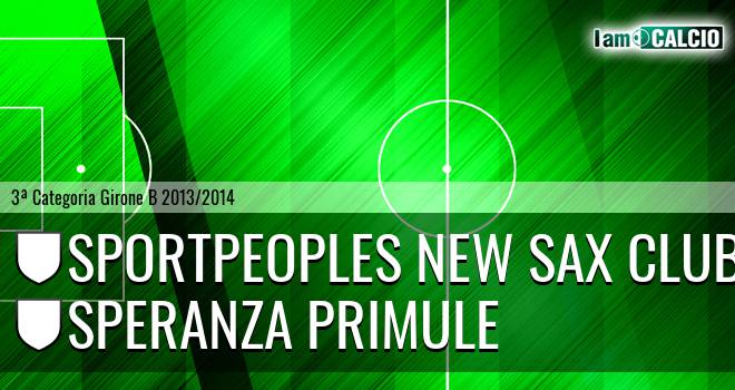 Sportpeoples New Sax Club - Speranza Primule