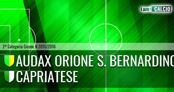 Audax Orione S. Bernardino - Capriatese