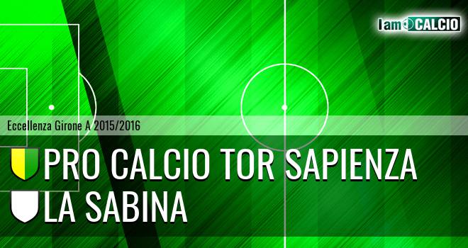 Pro Calcio Tor Sapienza - La Sabina