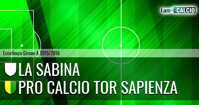 La Sabina - Pro Calcio Tor Sapienza