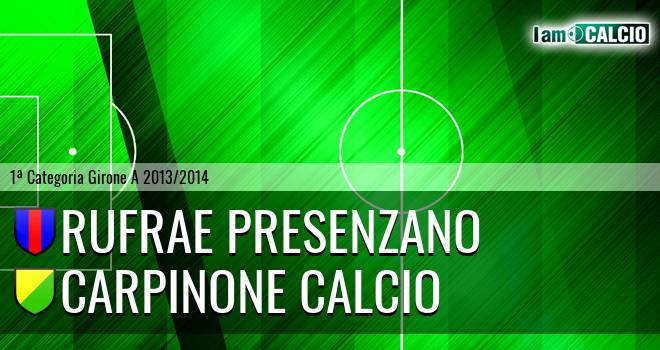 Rufrae Presenzano - Carpinone Calcio