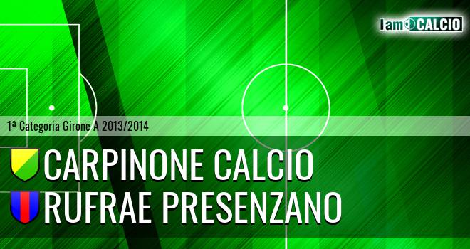 Carpinone Calcio - Rufrae Presenzano