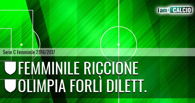 Femminile Riccione - Olimpia Forlì Dilett.