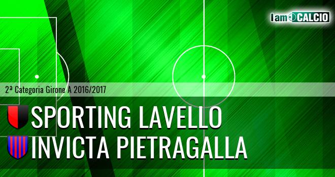 Sporting Lavello - Invicta Pietragalla