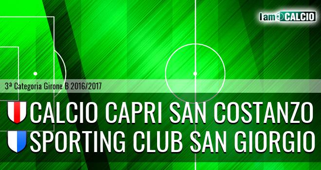 Calcio Capri San Costanzo - Sporting Club San Giorgio