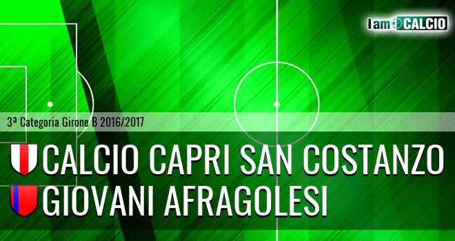 Calcio Capri San Costanzo - Giovani Afragolesi