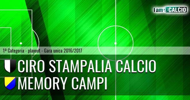 Ciro Stampalia Calcio - Memory Campi