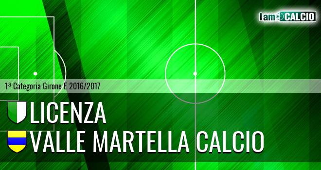 Licenza - Valle Martella Calcio