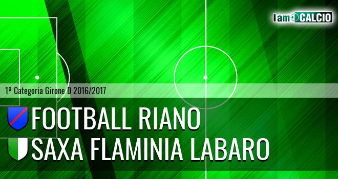 Football Riano - Saxa Flaminia Labaro