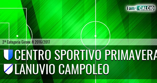 Centro Sportivo Primavera - Lanuvio Campoleo