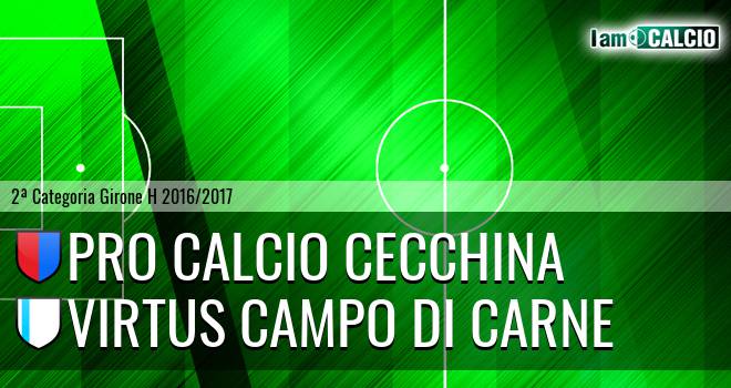 Pro Calcio Cecchina - Virtus Campo Di Carne