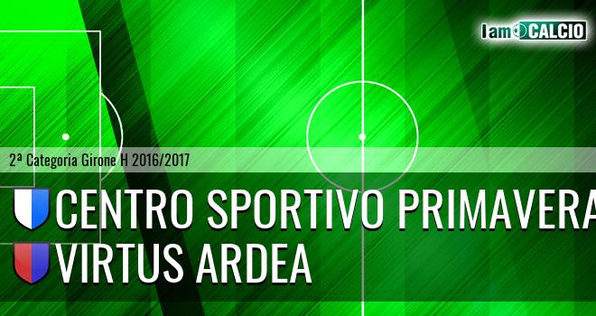 Centro Sportivo Primavera - Virtus Ardea