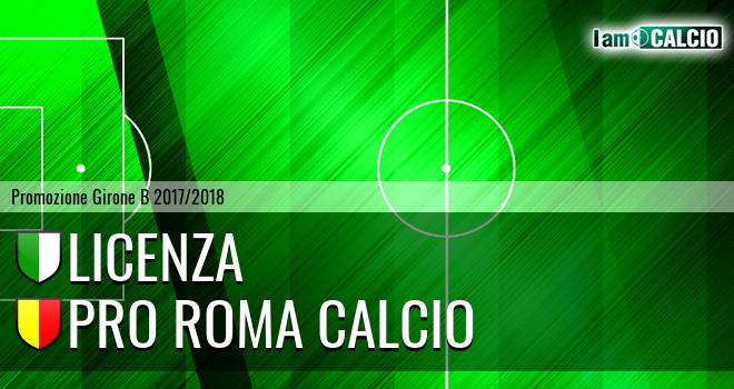 Licenza - Pro Roma Calcio