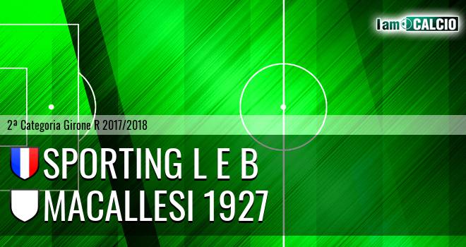 Sporting L E B - Macallesi 1927