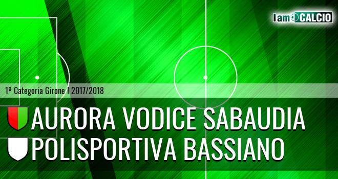 Aurora Vodice Sabaudia - Polisportiva Bassiano