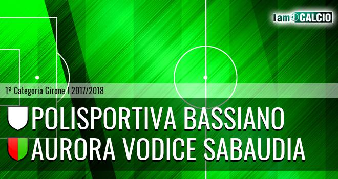 Polisportiva Bassiano - Aurora Vodice Sabaudia