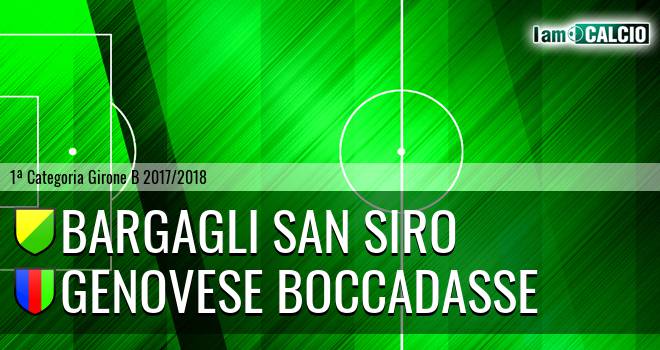 Bargagli San Siro - Genovese Boccadasse