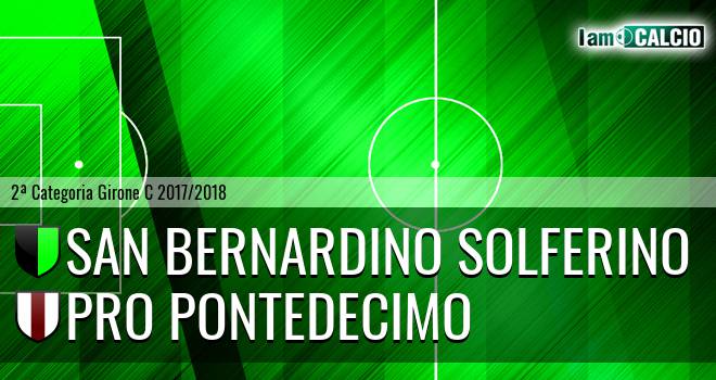 San Bernardino Solferino - Pro Pontedecimo