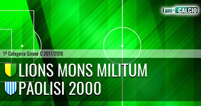 Lions Mons Militum - Paolisi 2000