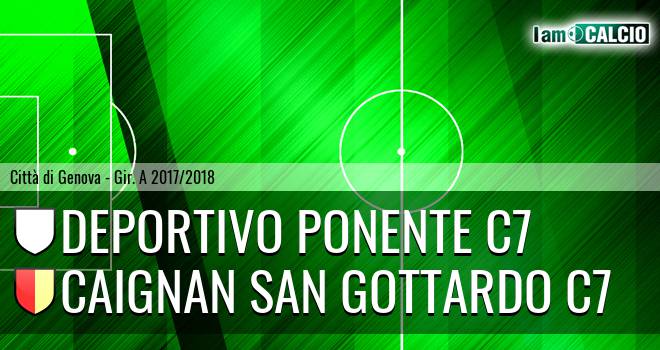 Deportivo Ponente C7 - Caignan San Gottardo C7