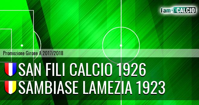 San Fili Calcio 1926 - Sambiase Lamezia 1923