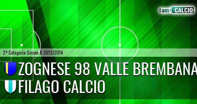 Zognese 98 Valle Brembana - Filago calcio