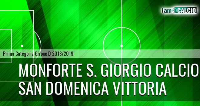 Monforte S. Giorgio Calcio - San Domenica Vittoria