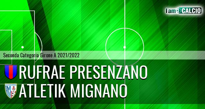 Rufrae Presenzano - Atletik Mignano