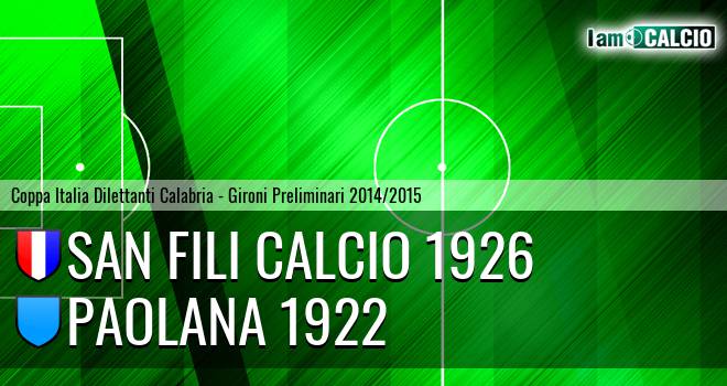 San Fili Calcio 1926 - Paolana 1922