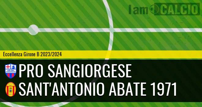 Pro Sangiorgese - Sant'Antonio Abate 1971