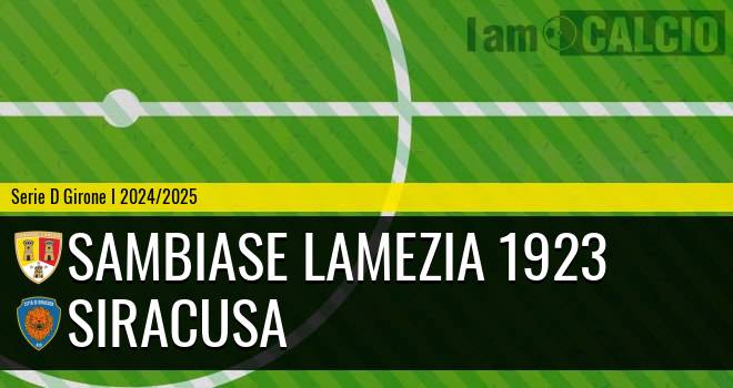 Sambiase Lamezia 1923 - Siracusa