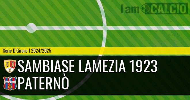 Sambiase Lamezia 1923 - Paternò