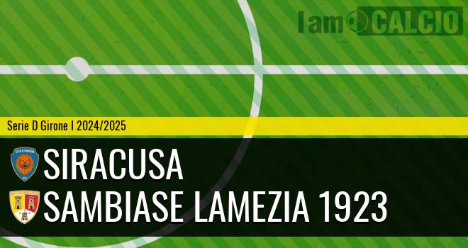 Siracusa - Sambiase Lamezia 1923