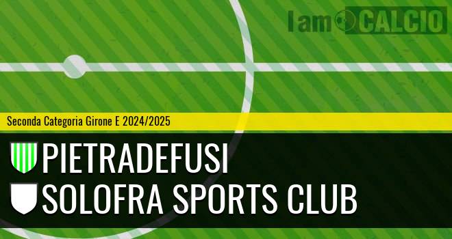 Pietradefusi - Solofra Sports Club