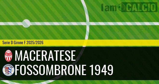 Maceratese - Fossombrone 1949