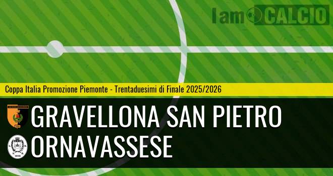 Gravellona San Pietro - Ornavassese 2-2. Cronaca Diretta 11/09/2025