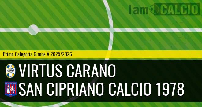 Virtus Carano - San Cipriano Calcio 1978