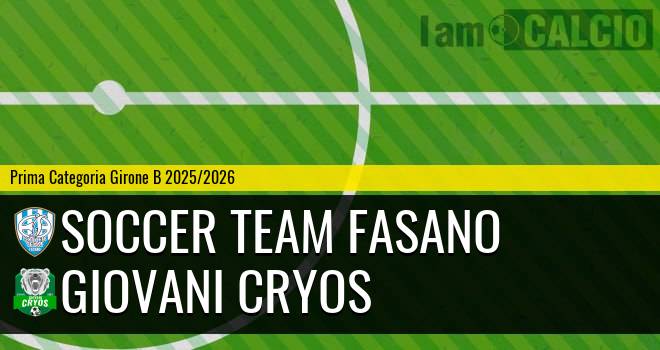 Soccer Team Fasano - Giovani Cryos