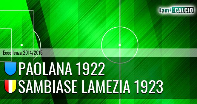 Paolana 1922 - Sambiase Lamezia 1923