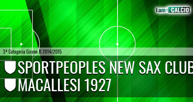 Sportpeoples New Sax Club - Macallesi 1927