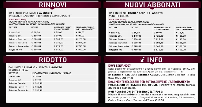 Reggina, dopo l'iscrizione ufficiale, al via la campagna abbonamenti..