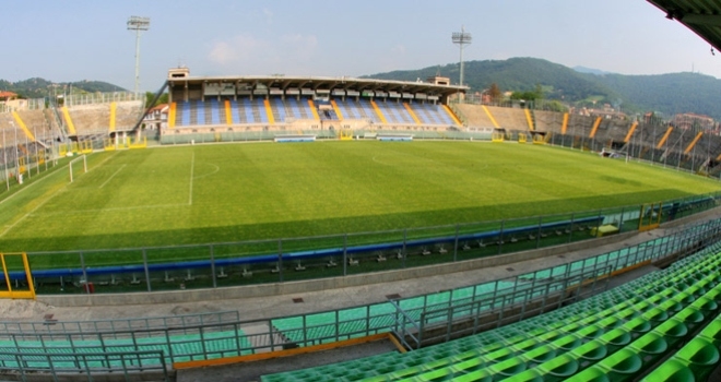 Lo stadio bergamasco, teatro della gara