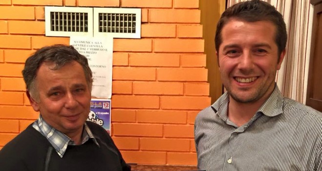 Luca Sette con il presidente Grandi