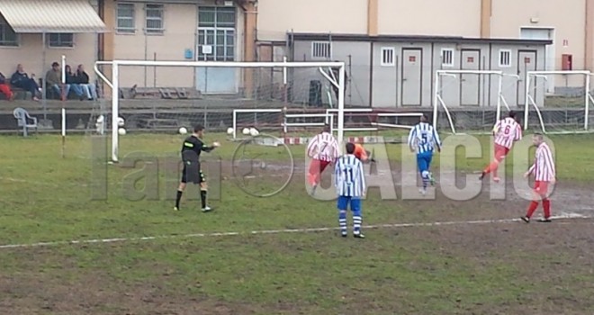 Il rigore dell'1-1 di Marco Maglione