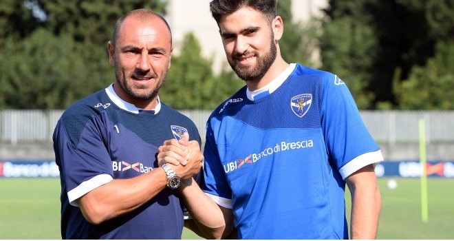 Vassallo con mister Brocchi